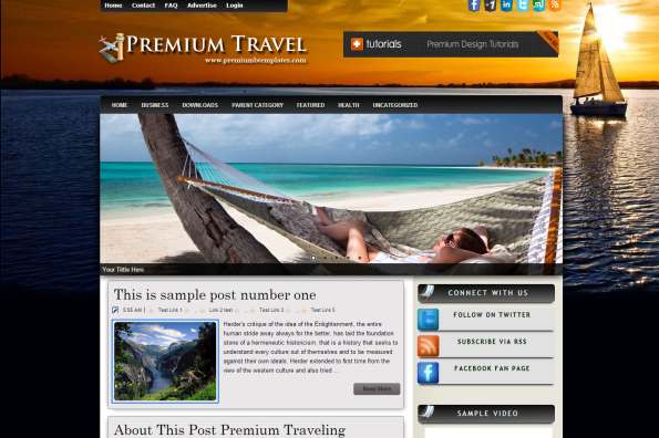 premium travel blogger template