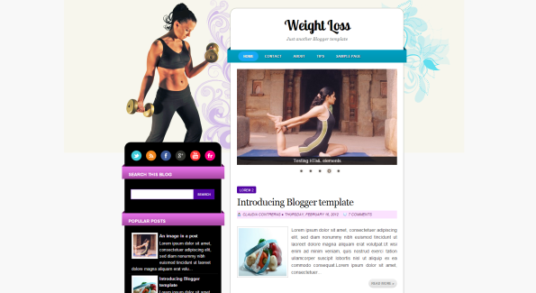 weight loss blogger template